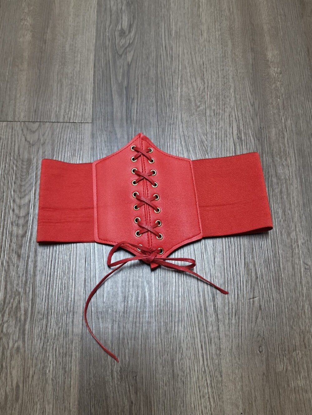 Red Lace Elastic Waist Belt Corset